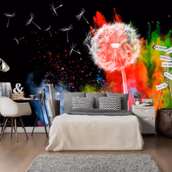Planete Discount PD13554-400-280, Papier peint non tissé, Multicolore, Colorful, 120 g/m², Colourful Element, 4000 mm