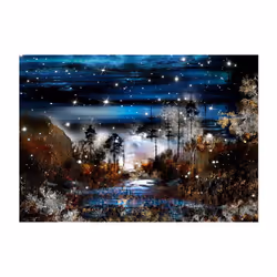 Planete Discount PD13420-100-70 papier-peint Papier peint non tissé Bleu, Blanc