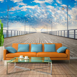 Planete Discount PD14310-200-140 papier-peint Papier peint non tissé Bleu, Blanc