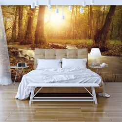 Planete Discount PD14325-350-245, Papier peint non tissé, Vert, Jaune, Jaune, Vert, 120 g/m², Sunny Current, 3500 mm