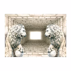 Papier peint intissé Fonds et Dessins Chamber of lions - PD13833-400-280