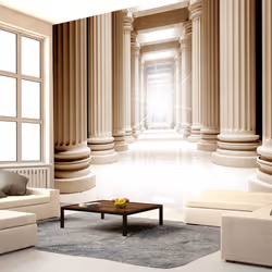 Planete Discount PD14805-400-280, Papier peint non tissé, Beige, Blanc, Blanc, Beige, 120 g/m², In the ancient pantheon, 4000 ...