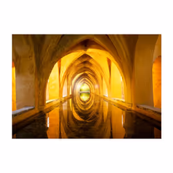 Papier peint intissé 3D et Perspective The Golden Corridor - PD12948-400-280
