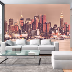 Planete Discount PD14816-400-280, Papier peint non tissé, Beige, Rose, Blanc, Jaune, Blanc, Jaune, Rose, Beige, 120 g/m², NY  ...