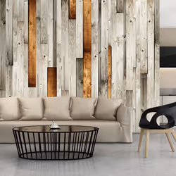 Planete Discount PD13840-250-175, Papier peint non tissé, Cuivre, Gris, Cuivré, Gris, 120 g/m², Motif en bois, 2500 mm