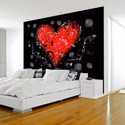 Planete Discount PD13102-400-280, Papier peint non tissé, Noir, Gris, Rouge, Gris, Rouge, Noir, 120 g/m², Love Breeze, 4000 m ...