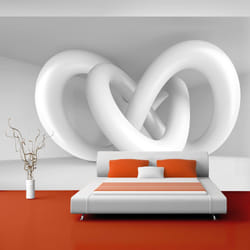 Papier peint intissé 3D et Perspective White weave - PD12950-400-280