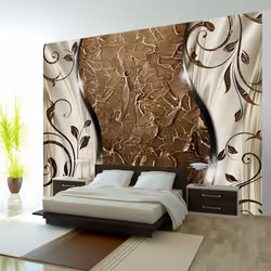 Planete Discount PD13851-150-105, Papier peint non tissé, Beige, Beige, 120 g/m², Brown twigs, 1500 mm