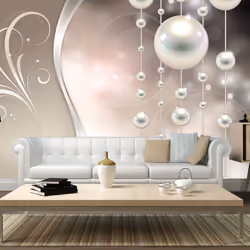 Planete Discount PD13109-400-280, Papier peint non tissé, Beige, Bleu, Crème, Argent, Beige, Crème, Bleu, Argent, 120 g/m², P ...