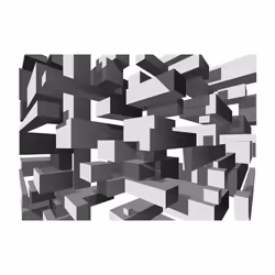 Papier peint intissé 3D et Perspective Grey notes - PD12952-400-280
