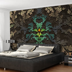 Planete Discount PD13861-150-105 papier-peint Papier peint non tissé Beige, Rouge, Turquoise