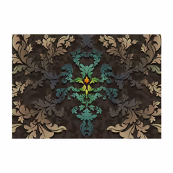 Planete Discount PD13861-150-105 papier-peint Papier peint non tissé Beige, Rouge, Turquoise