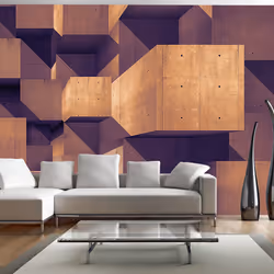 Planete Discount PD12953-400-280, Papier peint non tissé, Cuivre, Cuivré, 120 g/m², Sunset over the concrete city, 4000 mm