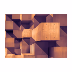 Papier peint intissé 3D et Perspective Sunset over the concrete city - PD12953-400-280