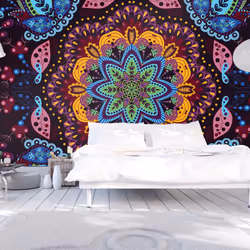 Planete Discount PD13111-400-280, Papier peint non tissé, Multicolore, Colorful, 120 g/m², Colorful kaleidoscope, 4000 mm