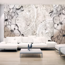 Planete Discount PD13864-400-280, Papier peint non tissé, Beige, Blanc, Blanc, Beige, 120 g/m², Summer Memories, 4000 mm