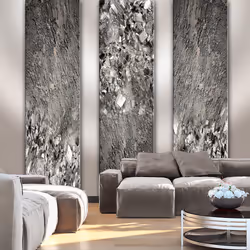 Planete Discount PD13868-400-280, Papier peint non tissé, Beige, Gris, Gris, Beige, 120 g/m², Black diamond, 4000 mm