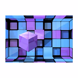Papier peint intissé 3D et Perspective Rubik's cube: variation - PD12958-400-280