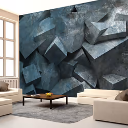 Planete Discount PD13872-400-280, Papier peint non tissé, Gris, Gris, 120 g/m², Avalanche de pierre, 4000 mm