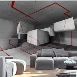 Papier peint intissé 3D et Perspective Red trail - PD12962-400-280