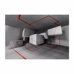 Papier peint intissé 3D et Perspective Red trail - PD12962-400-280