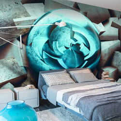 Papier peint intissé Abstractions Blue glow - PD13118-400-280