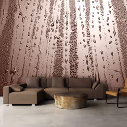 Planete Discount PD13875-400-280, Papier peint non tissé, Beige, Beige, 120 g/m², Autumn drizzle, 4000 mm