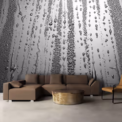 Planete Discount PD13876-400-280, Papier peint non tissé, Gris, Gris, 120 g/m², Summer drizzle, 4000 mm