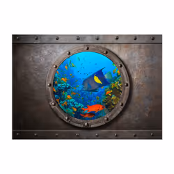 Papier peint intissé Paysages Submarine Window - PD14334-400-280