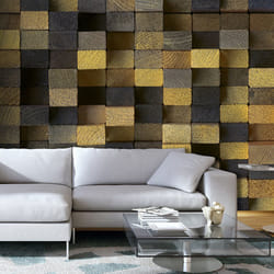 Papier peint intissé Fonds et Dessins Wooden cubes - PD13881-400-280