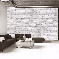 Planete Discount PD13884-150-105, Papier peint non tissé, Blanc, Blanc, 120 g/m², White Brick, 1500 mm