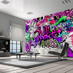 Papier peint intissé Street art Purple Graffiti - PD14673-400-280