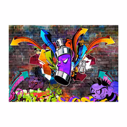 Papier peint intissé Street art Graffiti: Colourful attack - PD14675-400-280