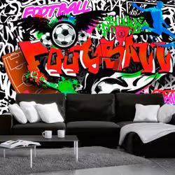 Planete Discount PD14679-100-70, Papier peint non tissé, Multicolore, Colorful, 120 g/m², Football Passion, 1000 mm