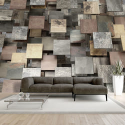 Planete Discount PD12964-200-140 papier-peint Papier peint non tissé Beige, Gris