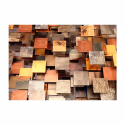 Planete Discount PD12965-350-245 papier-peint Papier peint non tissé Gris, Orange, Jaune