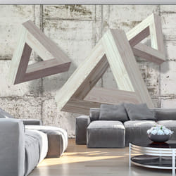 Papier peint intissé Fonds et Dessins Grey Trio - PD13904-400-280