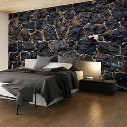 Planete Discount PD13906-100-70 papier-peint Papier peint non tissé Beige, Noir, Bleu