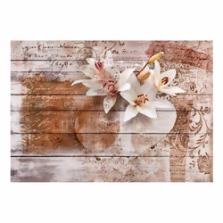 Planete Discount PD15031-150-105 papier-peint Papier peint non tissé Rose, Blanc