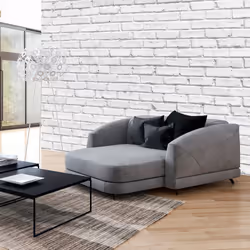 Planete Discount PD13916-200-140, Papier peint non tissé, Blanc, Blanc, White Stone, 2000 mm, 50 cm
