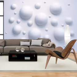 Planete Discount PD13121-250-175, Papier peint non tissé, Blanc, Blanc, 120 g/m², Bubble Wall, 2500 mm