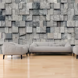 Planete Discount PD13917-400-280, Papier peint non tissé, Bleu, Gris, Bleu Marine, Gris, Magic of the Stone, 4000 mm, 50 cm