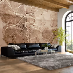 Planete Discount PD14335-250-175, Papier peint non tissé, Beige, Beige, 120 g/m², Stone Pharaoh, 2500 mm