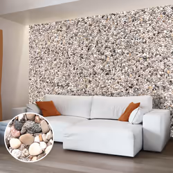 Planete Discount PD13921-400-280, Papier peint non tissé, Beige, Noir, Gris, Blanc, Gris, Beige, Blanc, Noir, Stone Charm, 40 ...