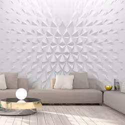 Planete Discount PD12967-100-70, Papier peint non tissé, Gris, Blanc, Blanc, Gris, 120 g/m², Fortress of Illusion, 1000 mm