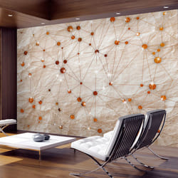 Papier peint intissé Abstractions Stone and Gold - PD13122-400-280