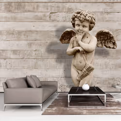 Planete Discount PD15032-400-280, Papier peint non tissé, Beige, Blanc, Blanc, Beige, 120 g/m², Angelic Face, 4000 mm