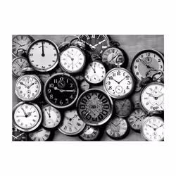 Papier peint intissé Vintage et Retro Retro Clocks - PD15033-400-280