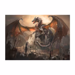 Papier peint intissé Fantaisie Dragon castle - PD13424-400-280