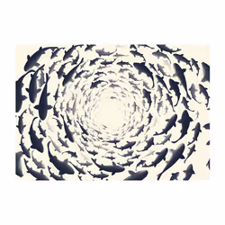 Planete Discount PD13240-100-70 papier-peint Papier peint non tissé Beige, Noir, Crème